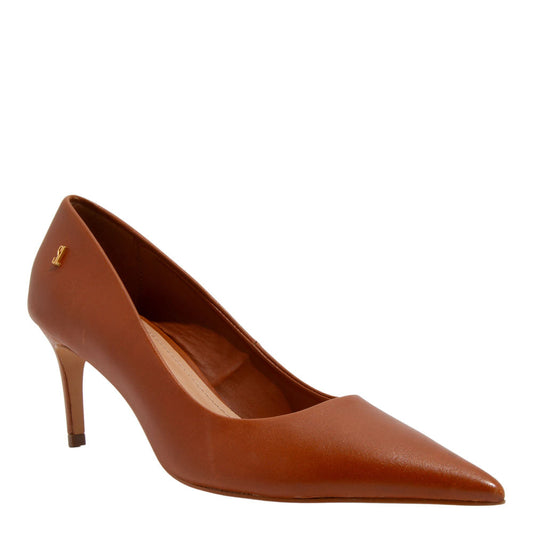 Scarpin Santa Lolla Marrom Couro Salto Fino