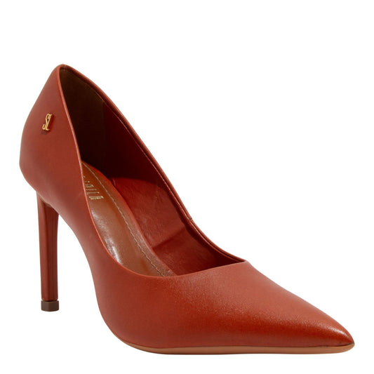 Scarpin Santa Lolla Marrom Rust Salto Alto Fino