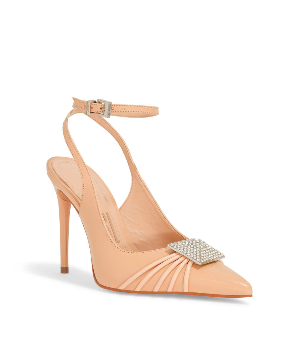 Scarpin Santa Lolla Nude Strass Salto Fino Alto