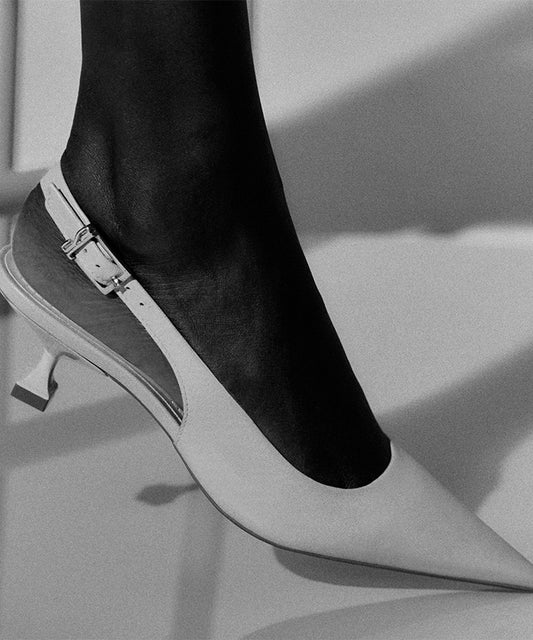 Scarpin Santa Lolla Preto Fivela Salto Baixo