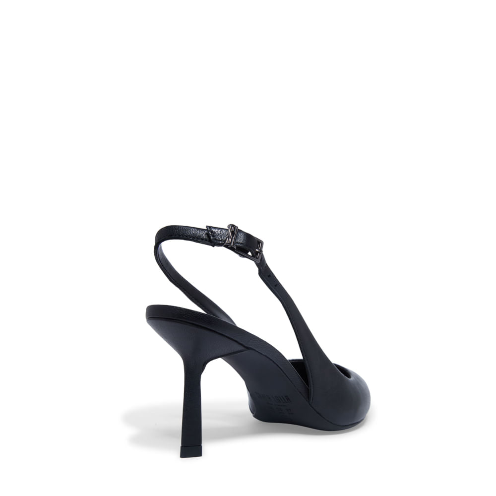 Scarpin Santa Lolla Preto Slingback Salto Fino