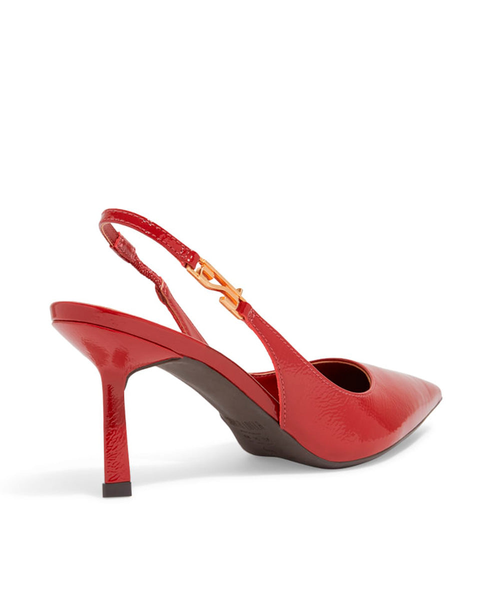 Scarpin Slingback Santa Lolla Verniz Vermelho