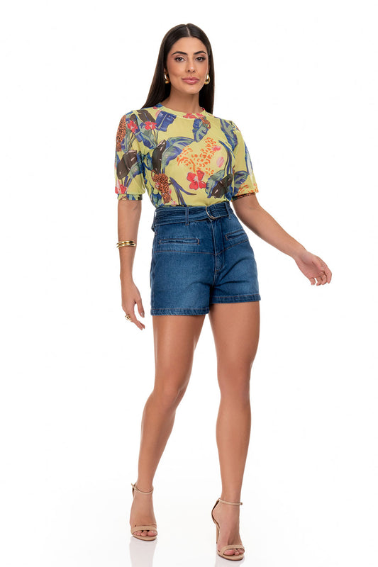 Short Jeans Frysaide Bolso Frontal