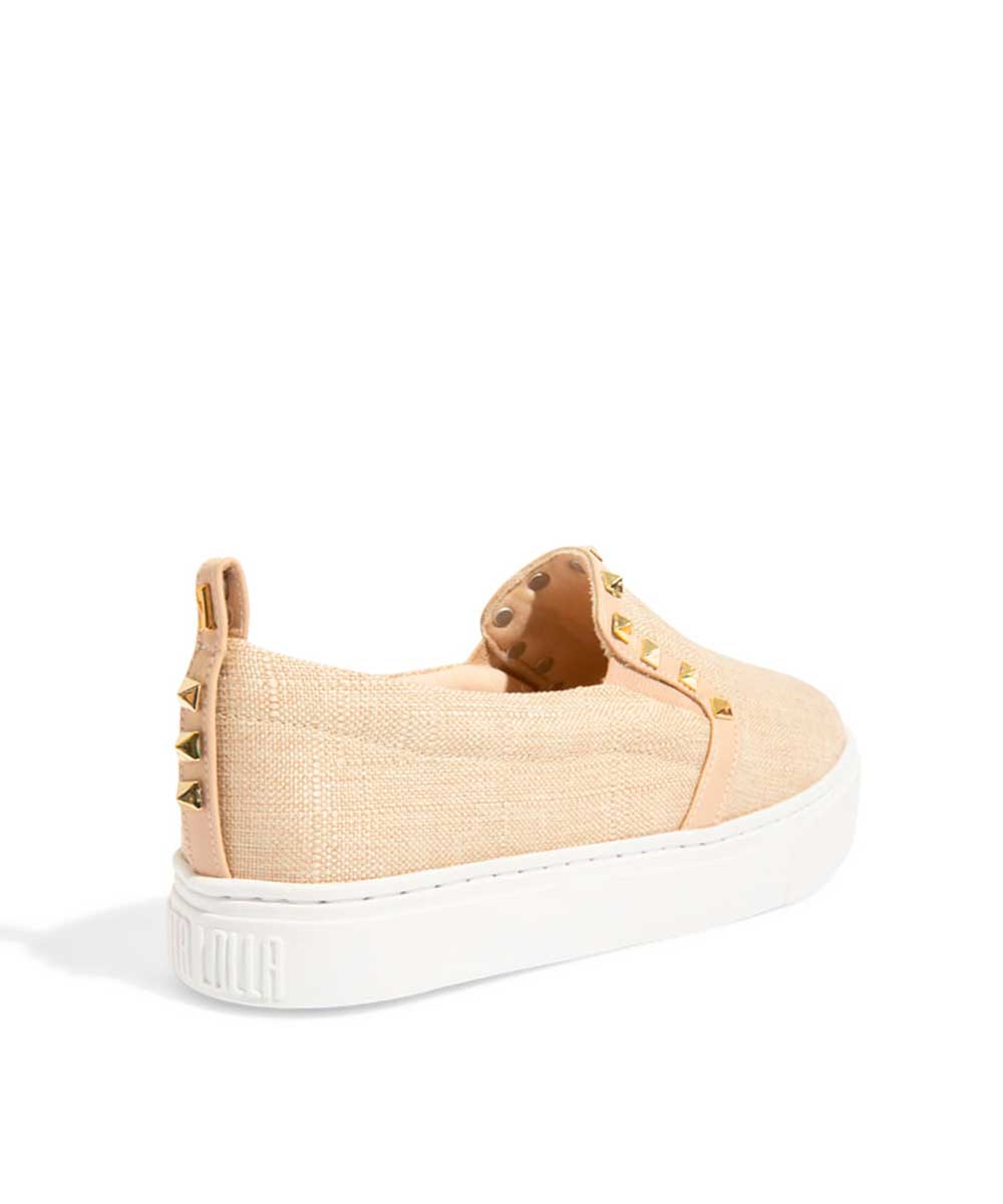 Slip Linho Santa Lolla Copacabana Bege Spikes