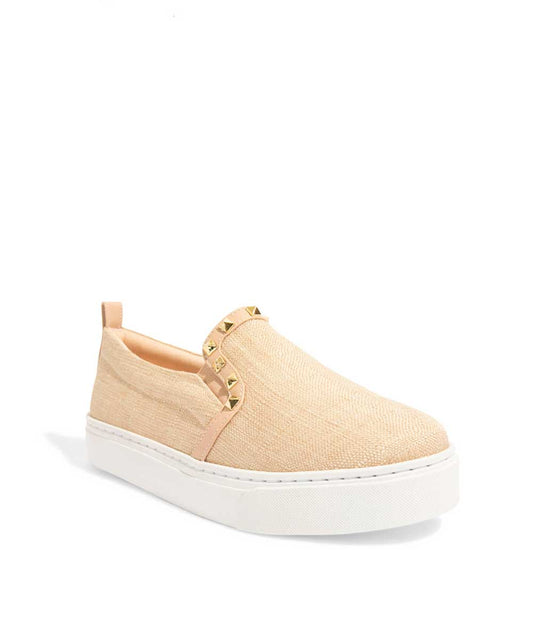 Slip Linho Santa Lolla Copacabana Bege Spikes