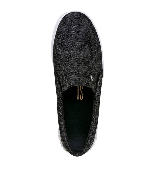 Slip On Santa Lolla Preto Brilho Sola Alta