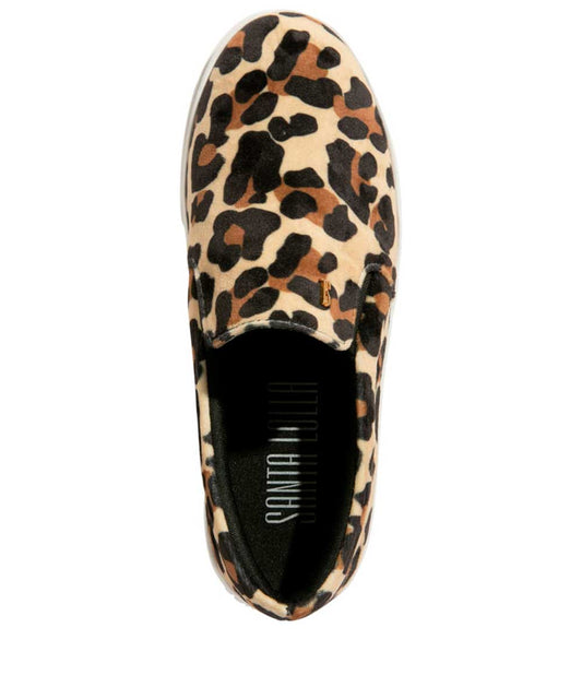 Slip On Santa Lolla Veludo Onça Sola Baixa