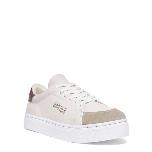 Tênis Curoo Santa Lolla Camurça Bege Recortes