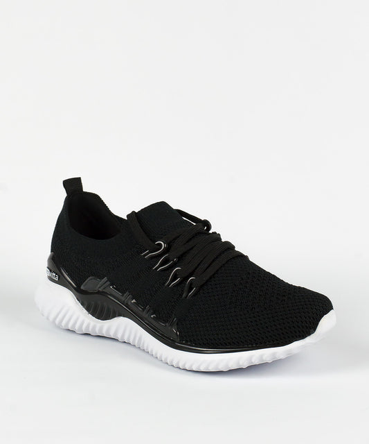 Tênis Knit Actvitta Preto Esportivo