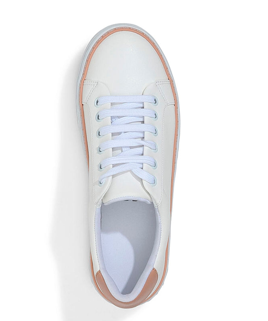 Tênis Santa Lolla Branco Viés Nude Sola Alta