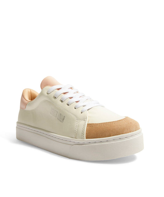 Tênis Santa Lolla Camurça Bicolor Nude Rosado