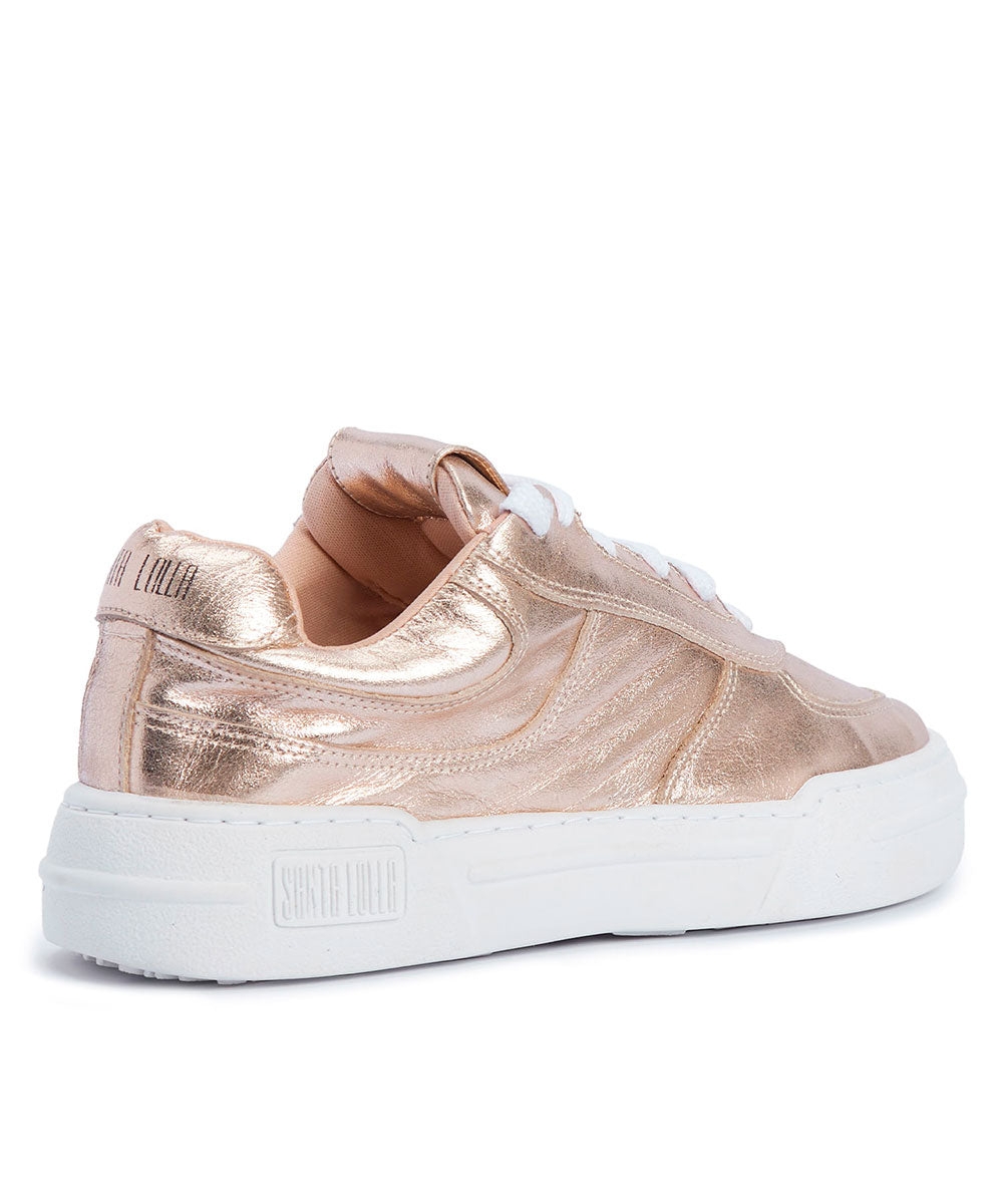 Tênis Santa Lolla Dourado Metalizado