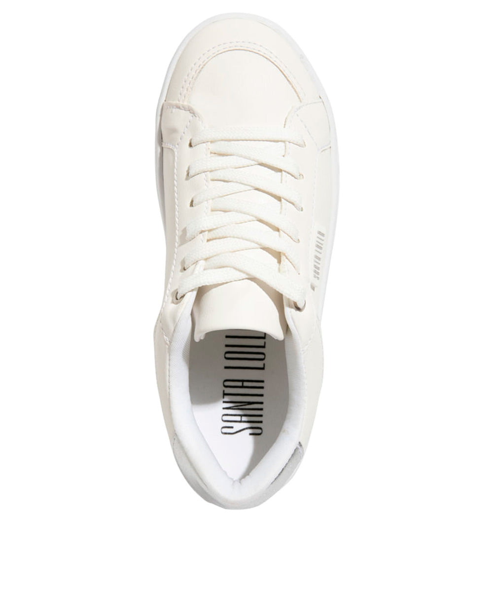 Tênis Santa Lolla Flat Floater Off White e Prata