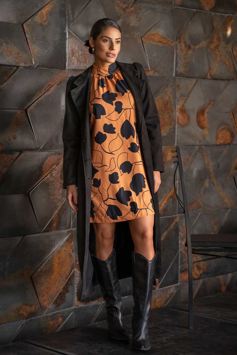 Vestido Curto Estampado Frysaide