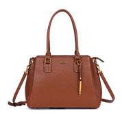 Bolsa Tote Santa Lolla Marrom Texturizada Zíper