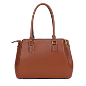 Bolsa Tote Santa Lolla Marrom Texturizada Zíper