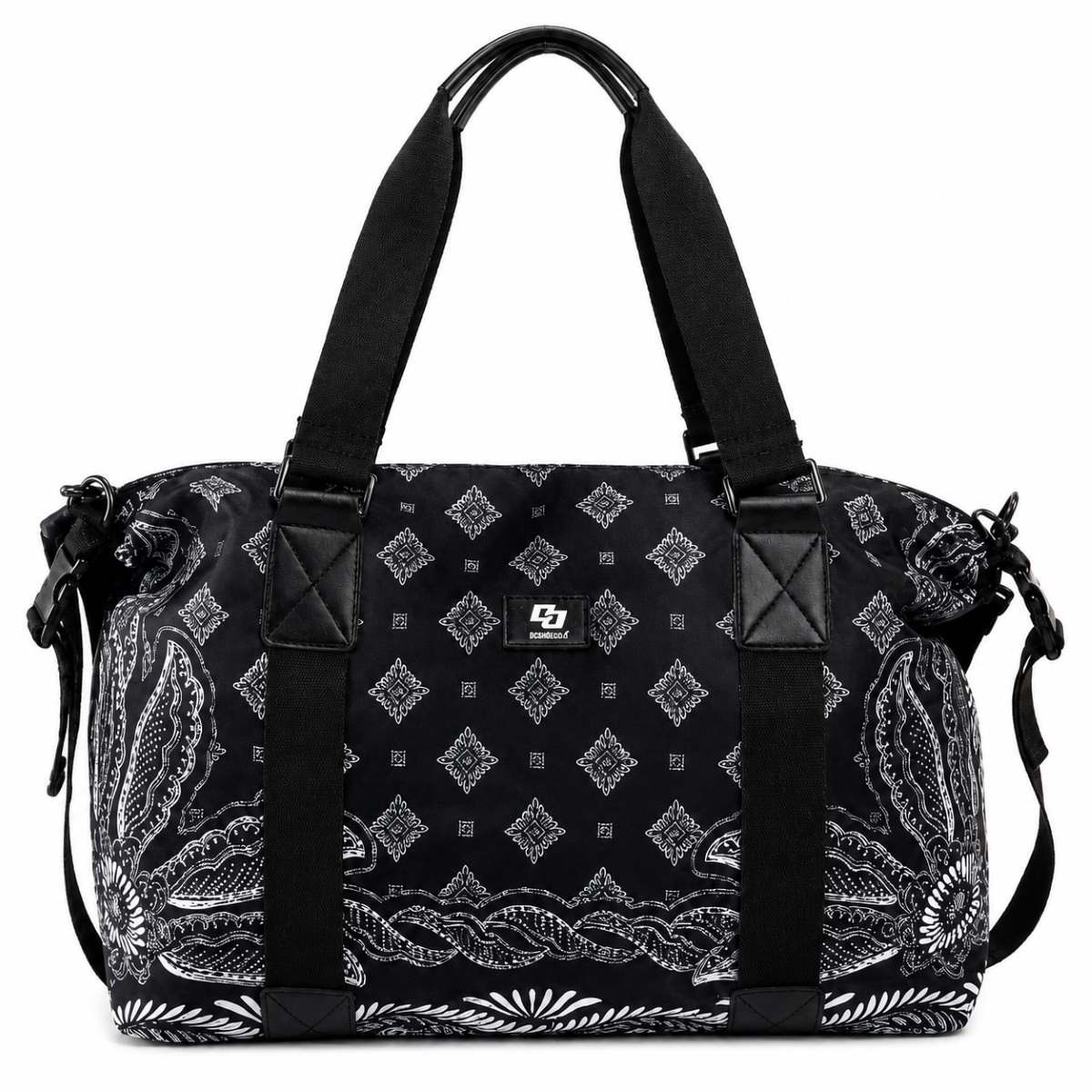 Bolsa Tote Colcci Preta Estampa Bandana Alça Tiracolo