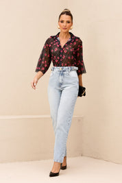 Calça Mom Jeans Frysaide Cintura Alta