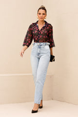 Calça Mom Jeans Frysaide Cintura Alta