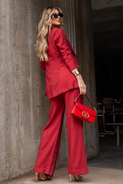 Blazer Vermelho Alfaiataria Com Ombreiras Frysaide