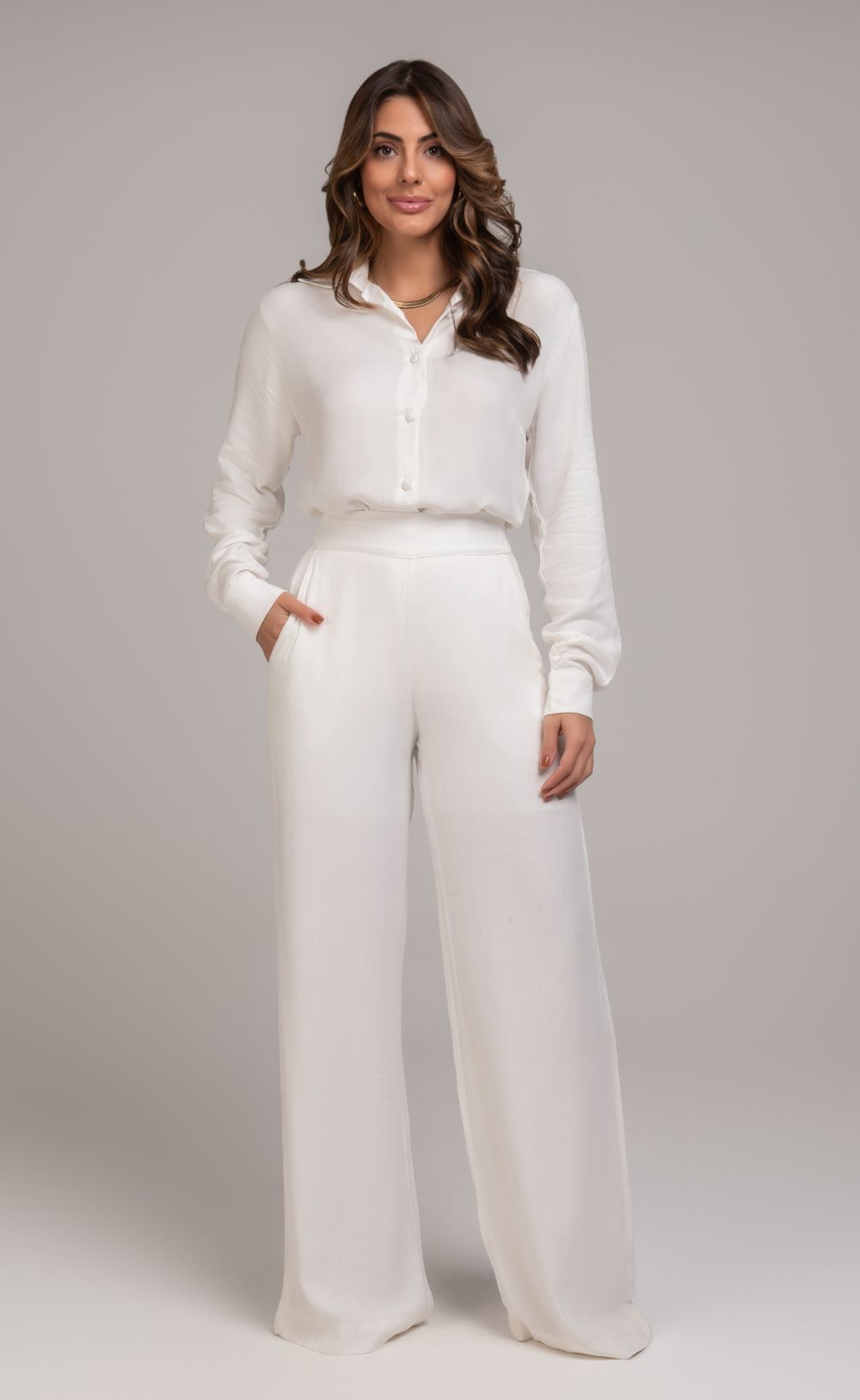Calça Pantalona Off White Frysaide