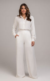 Calça Pantalona Off White Frysaide