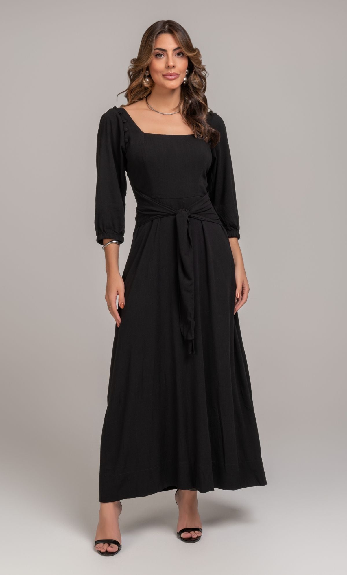 Vestido Preto Manga Removivel Frysaide