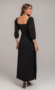 Vestido Preto Manga Removivel Frysaide