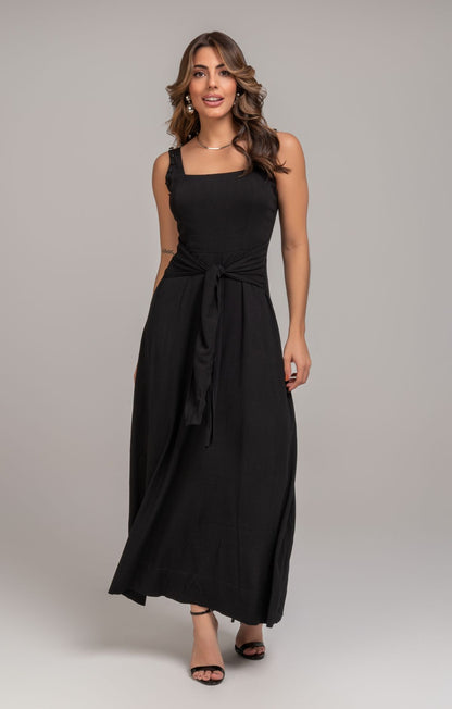 Vestido Preto Manga Removivel Frysaide