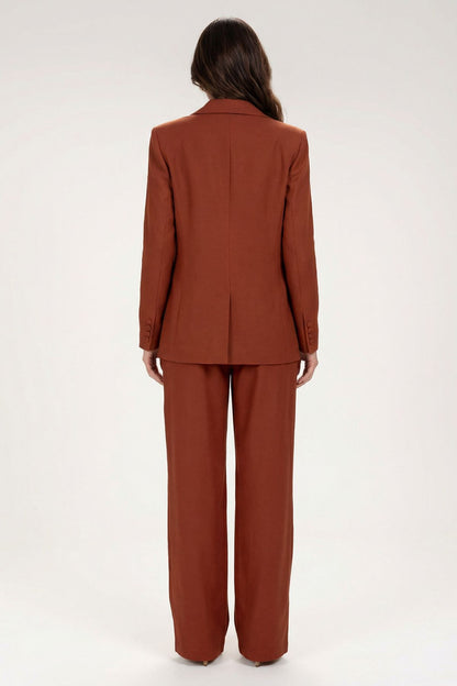 Blazer Frysaide Terracota Alfaiataria Reto