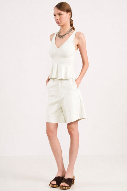 Blusa Colcci Off White Decote V Barra Peplum