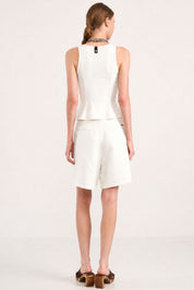 Blusa Colcci Off White Decote V Barra Peplum