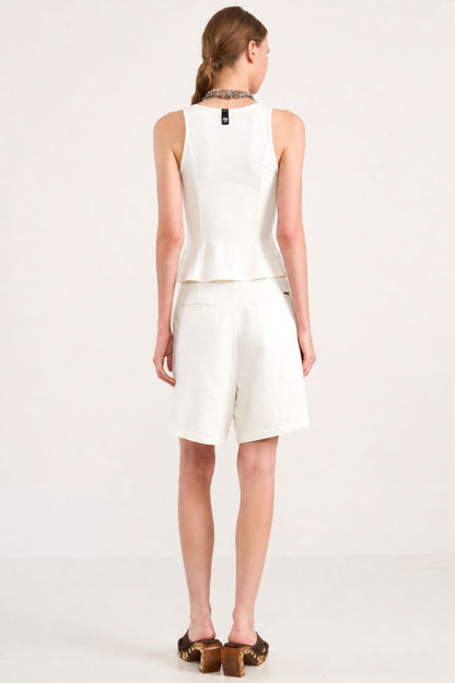 Blusa Colcci Off White Decote V Barra Peplum