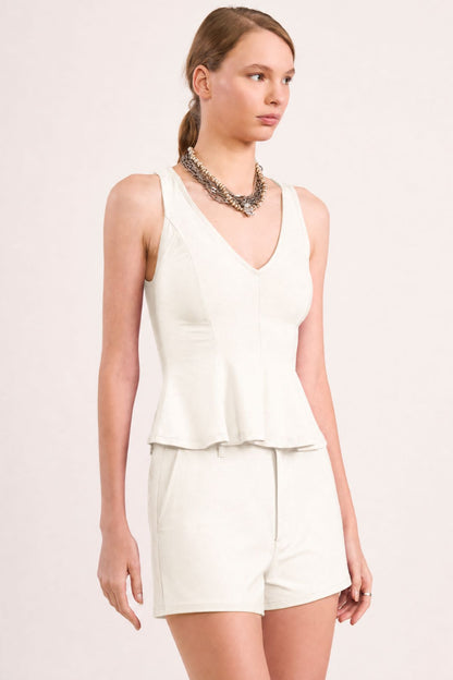 Blusa Colcci Off White Decote V Barra Peplum