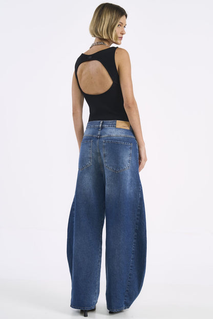 Blusa Colcci Preta Gola Alta Costura Aparente