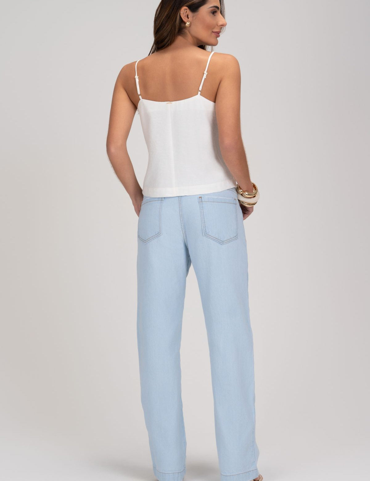 Blusa De Alfaiataria Off White Acrílico Frysaide