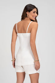 Blusa De Linho Off White Frysaide