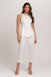 Blusa De Linho Yasmin Off White Frysaide 