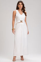 Blusa Frysaide Off White Alfaiataria Com Cinto