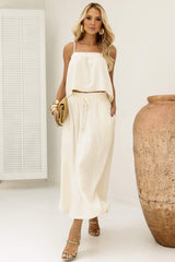 Blusa Frysaide Off White Guipir Alças Finas
