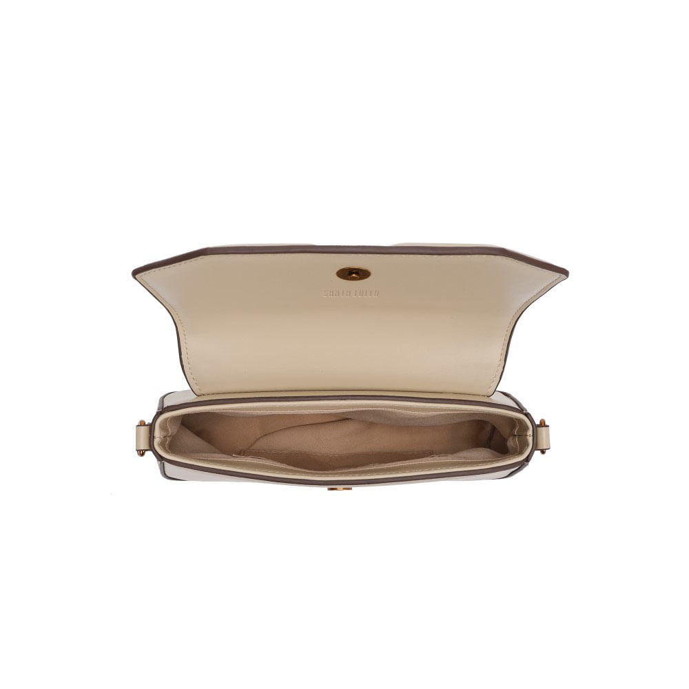 Bolsa Baguete Santa Lolla Bege Alça Dupla