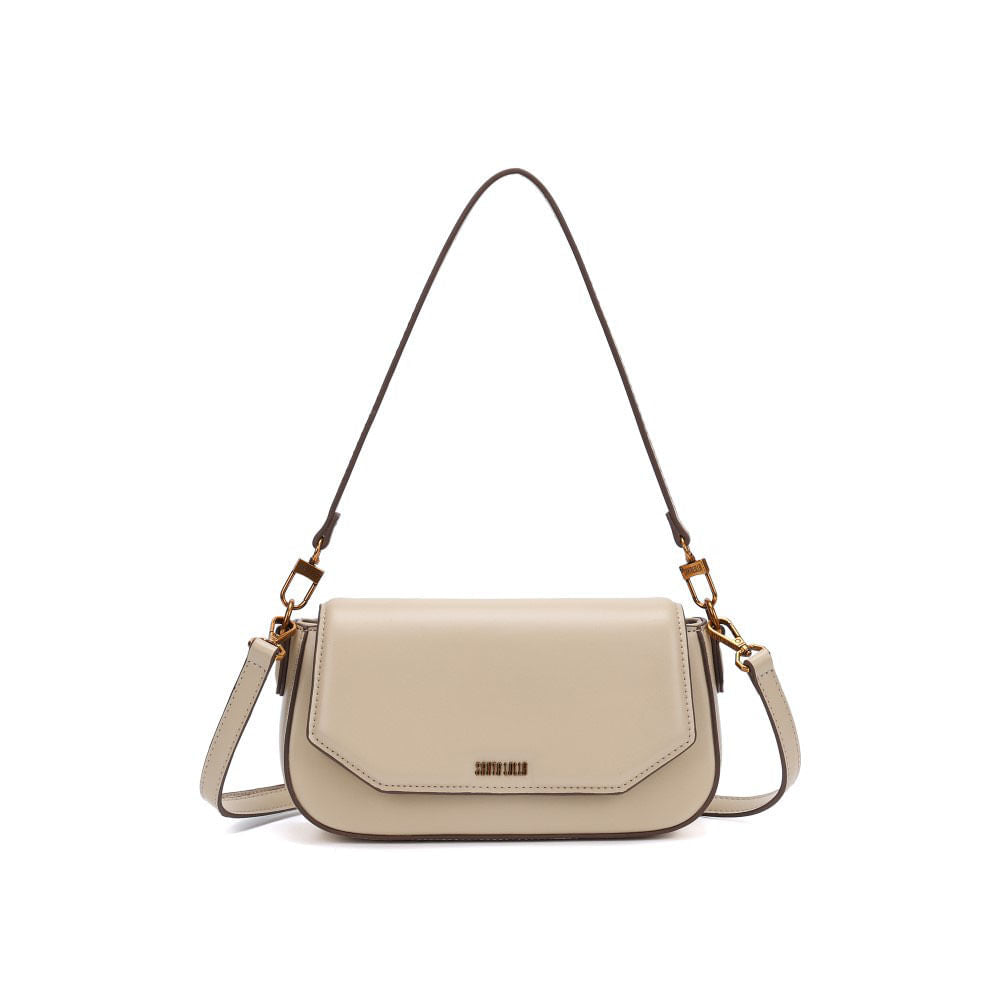 Bolsa Baguete Santa Lolla Bege Alça Dupla