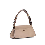 Bolsa Baguete Santa Lolla Bege Canvas Alça Curta