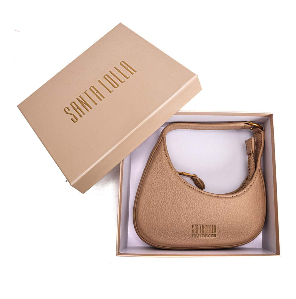 Bolsa Baguete Santa Lolla Bege Floater Meia-Lua
