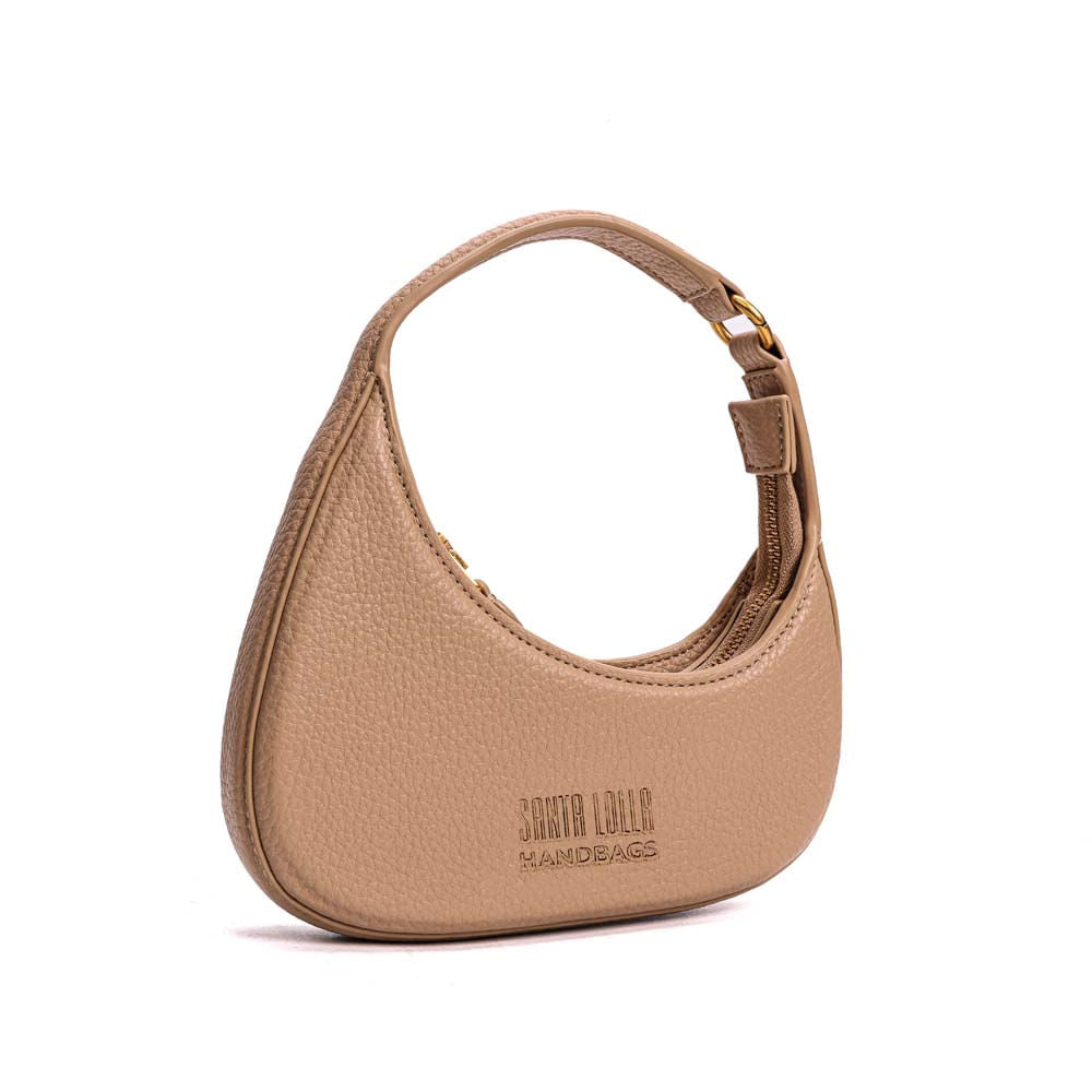 Bolsa Baguete Santa Lolla Bege Floater Meia-Lua