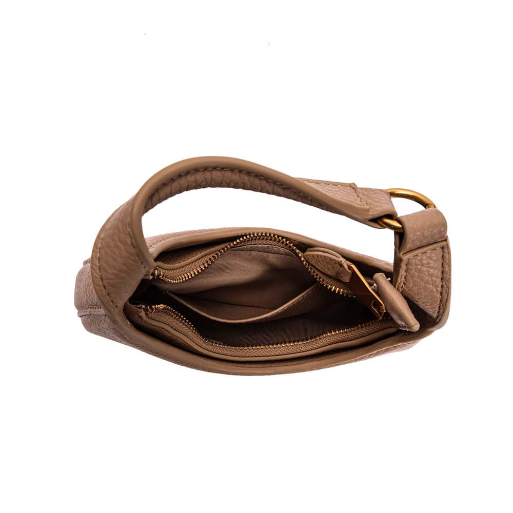 Bolsa Baguete Santa Lolla Bege Floater Meia-Lua