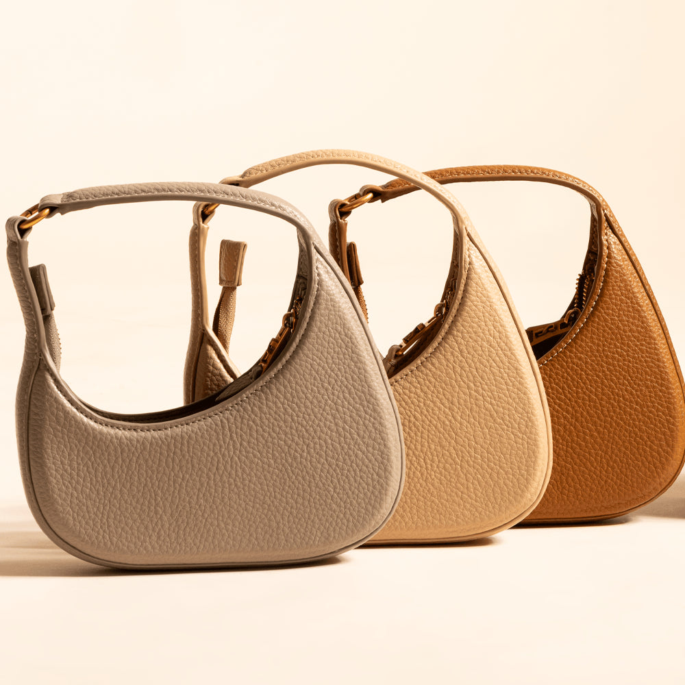 Bolsa Baguete Santa Lolla Bege Floater Meia-Lua