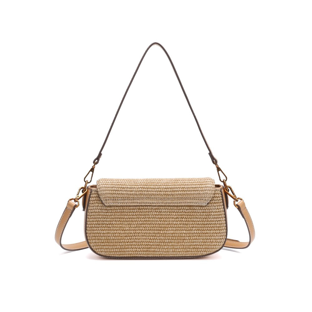 Bolsa Baguete Santa Lolla Bege Tramada Alça Dupla