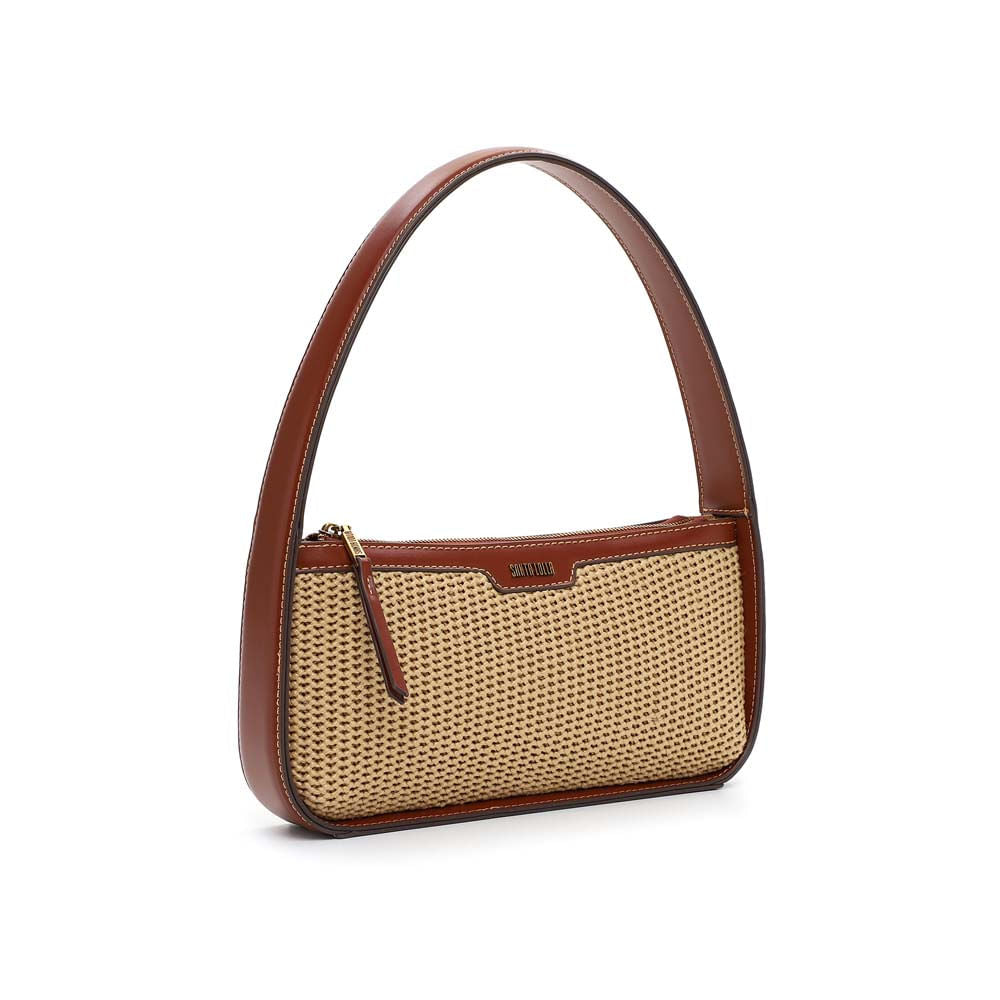 Bolsa Baguete Santa Lolla Bege Tramado