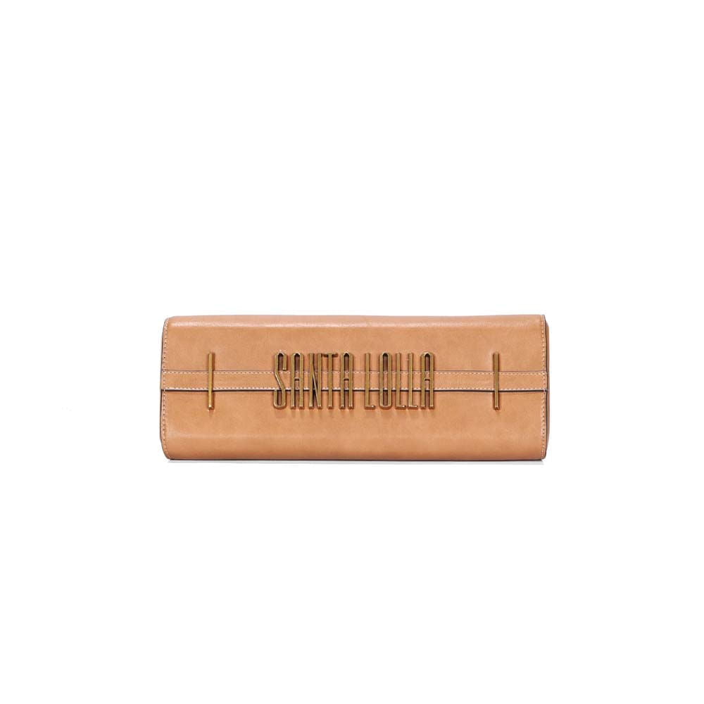 Bolsa Baguete Santa Lolla Caramelo Alça Fivelas